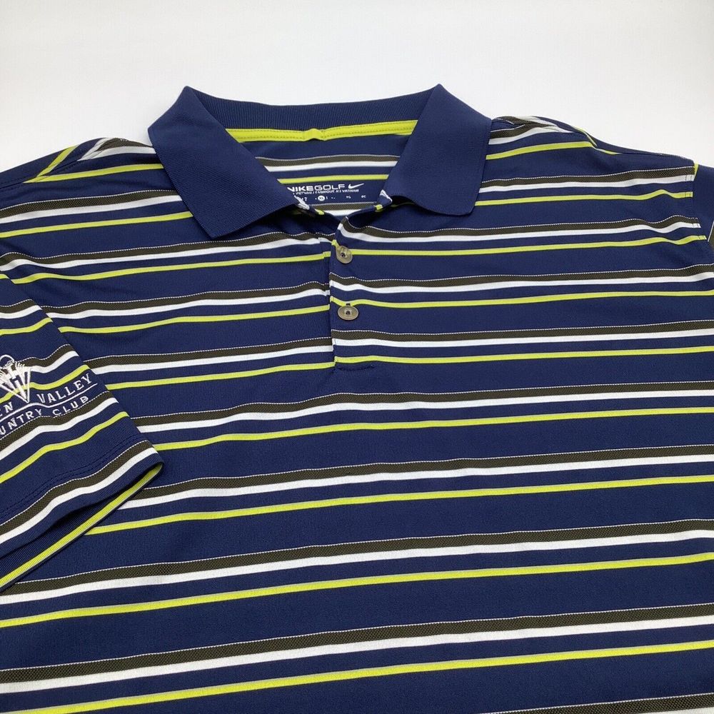 Nike Golf Mens Dri Fit Short Sleeve Golf Polo Blue Size XL